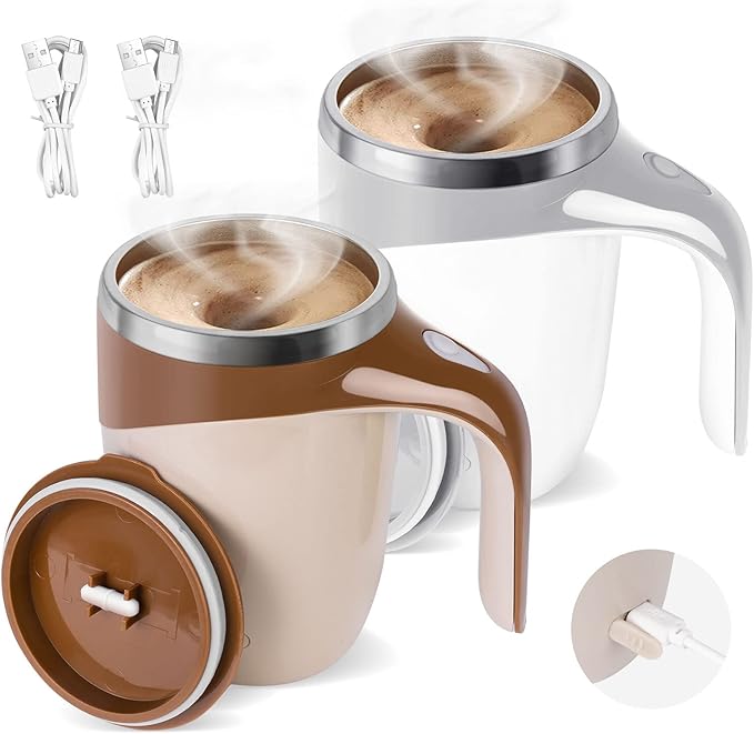 Self Stirring Mug with Lid